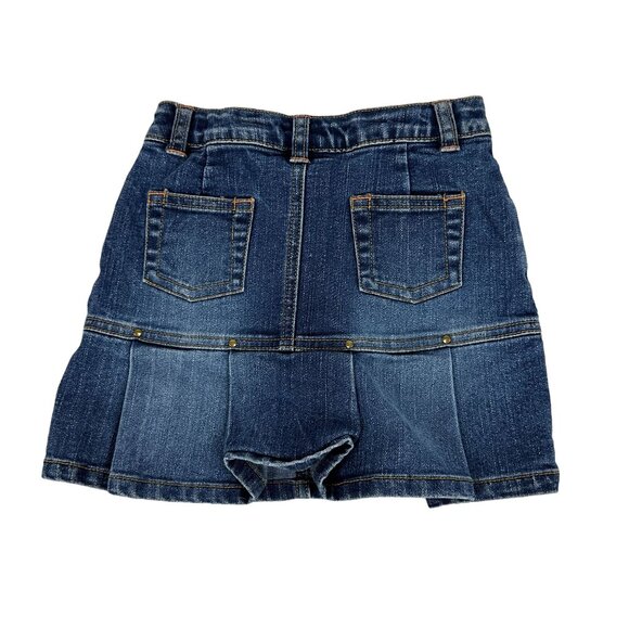 Old Navy Girls Denim Stretch Skirt With Adjustable Waist Size 4 - Picture 2 of 5